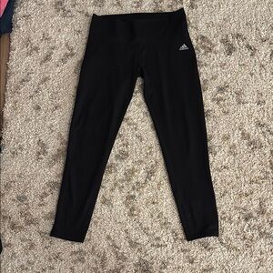 Adidas Black Leggings Athletic Stretchy Fit